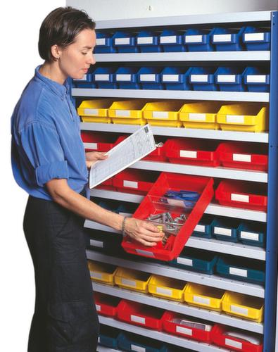 Regalkasten mit Sichtöffnung, rot, Tiefe 300 mm