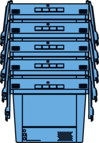BITO Mehrwegbehälter verplombbar, Inhalt 29 l, Zweiteiliger Scharnierdeckel