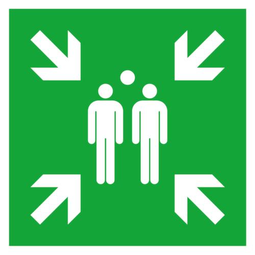 Fluchtwegschild Sammelstelle, Wandschild, reflektierend