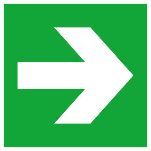 Fluchtwegschild SafetyMarking® Pfeil, Wandschild, langnachleuchtend