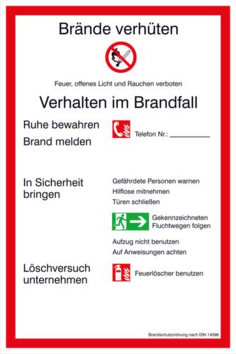 Langnachleuchtendes Brandschutzschild