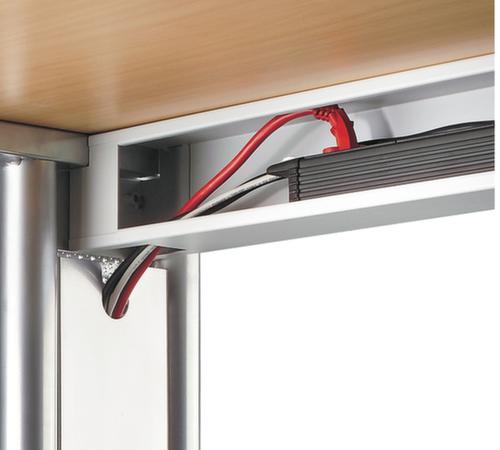 Schreibtisch Terra Nova mit C-Fußgestell, Breite x Tiefe 1200 x 800 mm, Platte Nussbaum