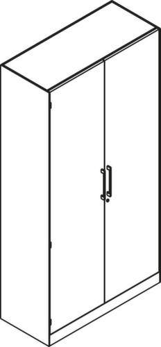 C+P Aktenschrank Asisto, 5 Ordnerhöhen, lichtgrau/hellgrau