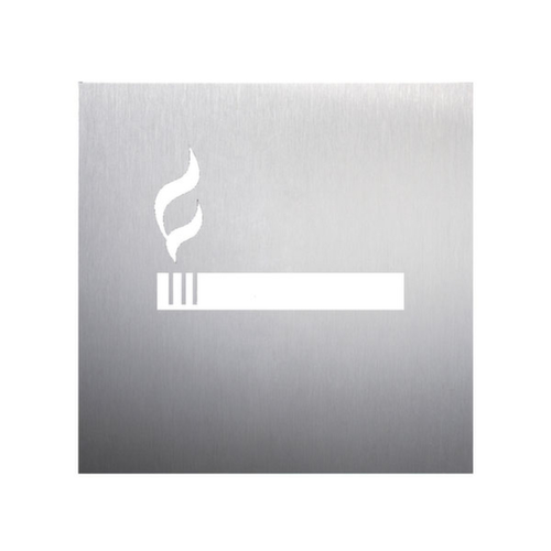 Türschild mit Piktogramm aus Edelstahl, "Raucherbereich"