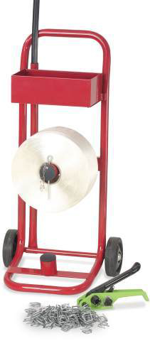 Fahrbares Umreifungsset mit Polyester-Band, Bandbreite 19 mm