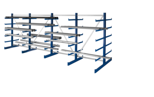META Universal-Kragarmregal Atlas ST, beidseitig, Höhe 2000 mm, 6 Ebenen