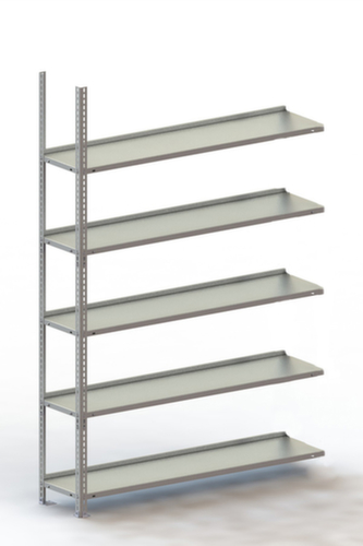 META Schraubregal Anbaufeld, 5 Böden, RAL7035 Lichtgrau