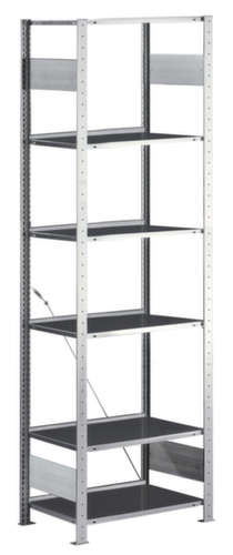META Steckregal, Höhe x Breite x Tiefe 2200 x 806 x 336 mm, 6 Böden
