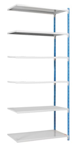 Manorga Steckregal zur beidseitigen Nutzung, Höhe x Breite x Tiefe 2500 x 1230 x 500 mm, 6 Böden