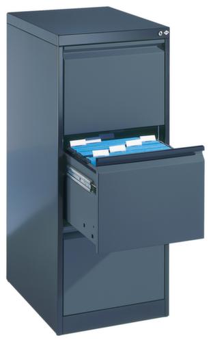 C+P Hängeregistraturschrank mit Griffleisten, 3 Auszüge, RAL7021 Schwarzgrau/RAL7021 Schwarzgrau