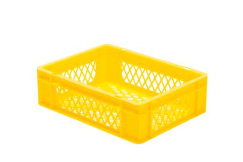Euronorm-Stapelbehälter Wände + Boden durchbrochen, gelb, Inhalt 10 l