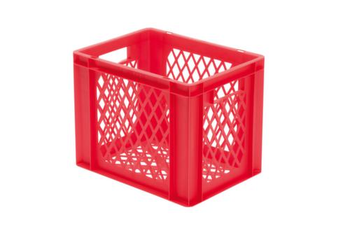 Euronorm-Stapelbehälter Wände + Boden durchbrochen, rot, Inhalt 29 l