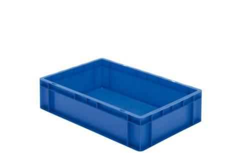 Euronorm-Stapelbehälter Wände + Boden geschlossen, blau, Inhalt 26 l