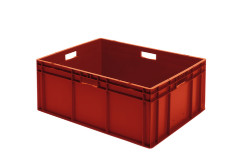 Euronorm-Stapelbehälter Wände + Boden geschlossen, rot, Inhalt 127 l