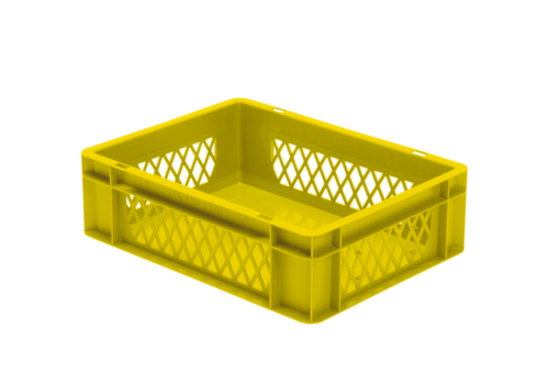 Euronorm-Stapelbehälter Wände durchbrochen, gelb, Inhalt 10 l
