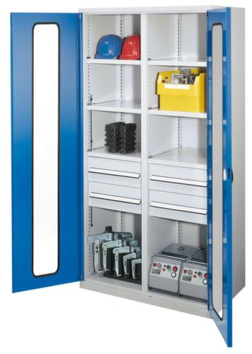 Kappes Schwerlast-Sichtfensterschrank RasterPlan® extra tief + mit Mitteltrennwand, 4 Schublade(n)