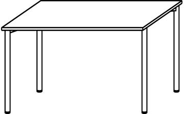 Gera Höhenverstellbarer Schreibtisch Milano mit 4-Fußgestell