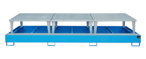 Auffangwanne mit Abfüllgestellen, für 3 x IBC