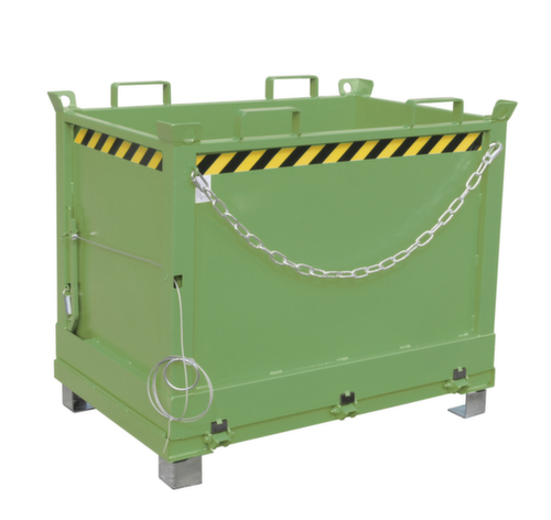 Bauer 3-fach stapelbarer Klappbodenbehälter in RAL6011 Resedagrün