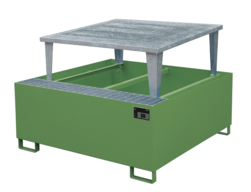 Auffangwanne mit Abfüllgestellen, für 1 x IBC