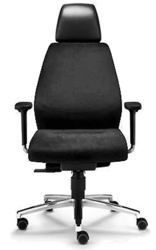 Dauphin 24-Stunden-Drehsessel, Bezug Stoff (100% Polyester), schwarz