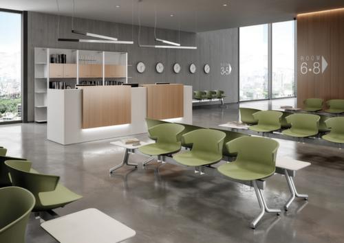 Quadrifoglio Traversenbank mit Kunststoffsitzen, Breite x Tiefe 1780 x 510 mm