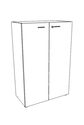 Quadrifoglio Flügeltürenschrank T45 mit Doppelflügeltür, 3 Ordnerhöhen, weiß/weiß