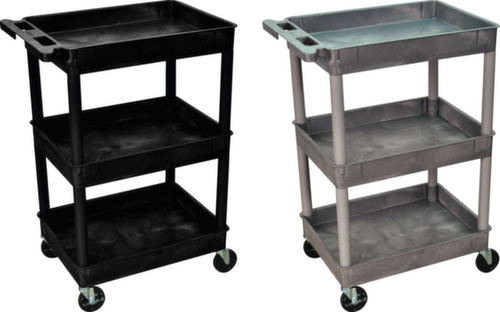 Kunststoff-Etagenwagen 610x460 mm, Traglast 150 kg, 3 Etagen