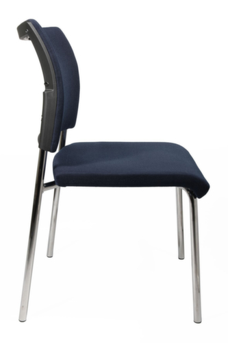 Topstar Besucherstuhl Visit 10 mit Polsterrücken, Sitz Stoff (100% Polypropylen), dunkelblau