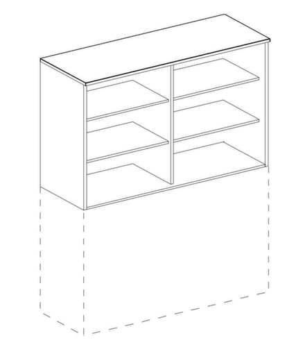 Nowy Styl Aufbauelement E10 für Büroregal