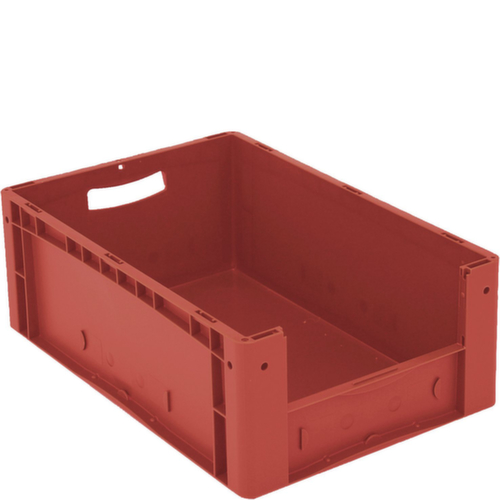 BITO Euronorm-Sichtlagerbehälter mit Eingrifföffnung, rot, HxLxB 220x600x400 mm