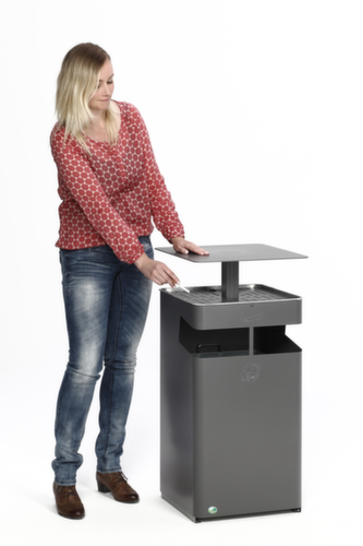 Kombiascher mit Dach, eisenglimmer