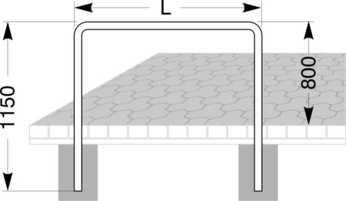 Fahrrad-Anlehnbügel aus Rundrohr