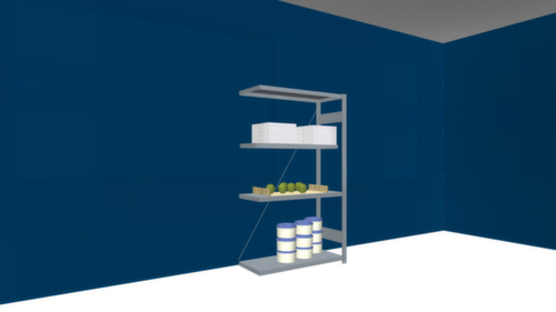 hofe Edelstahl-Steckregal, Höhe x Breite x Tiefe 1750 x 1010 x 435 mm, 4 Böden