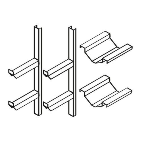 Fassregal für Gefahrstoff-Container, 2 x 60-Liter-Fass