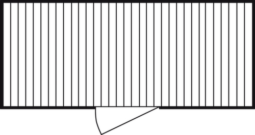 Säbu Lackierter Materialcontainer FLADAFI® mit Holzfußboden