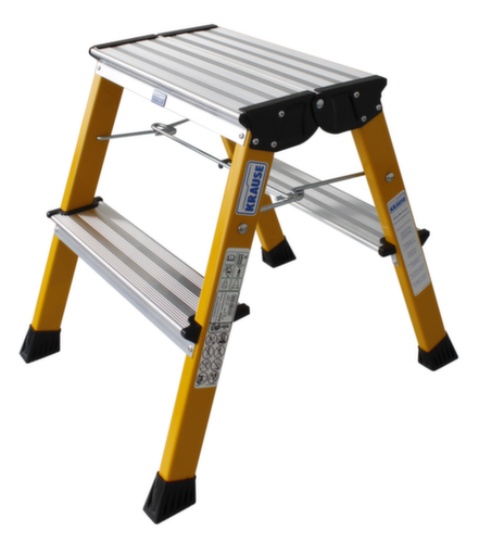 Krause Rollklapptritt Monto® Rolly®, Aluminium, gelb