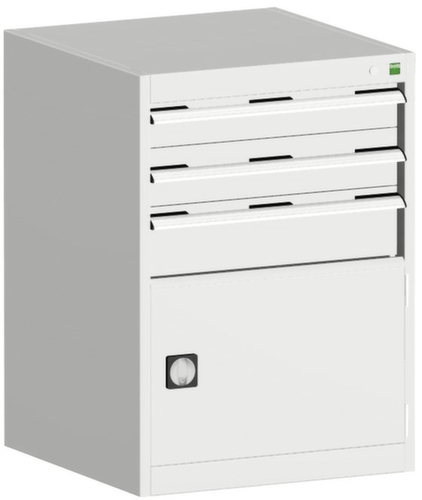 bott Schubladenschrank cubio mit Grundfläche 650x650 mm, 3 Schublade(n), RAL7035 Lichtgrau/RAL7035 Lichtgrau