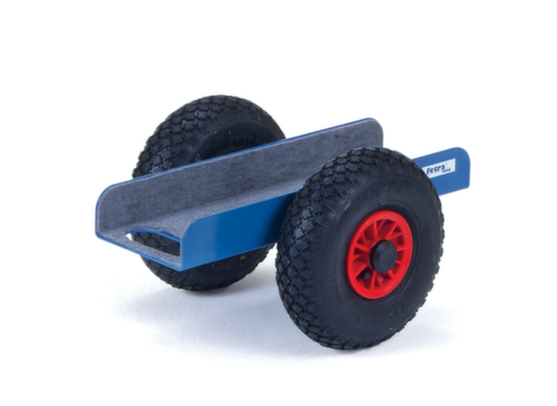 fetra Plattenroller mit Filzbelag, Traglast 400 kg, Luft-Bereifung