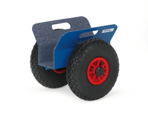 fetra Plattenroller mit Filzbelag, Traglast 250 kg, Vollgummi-Bereifung