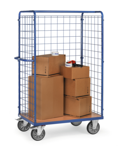 fetra Paketwagen mit Drahtgitterwänden, Traglast 600 kg