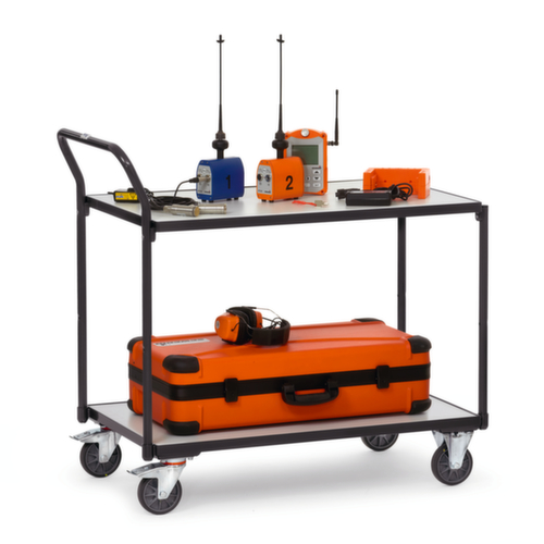 fetra ESD-Tischwagen 850x500 mm, Traglast 300 kg, 2 Etagen