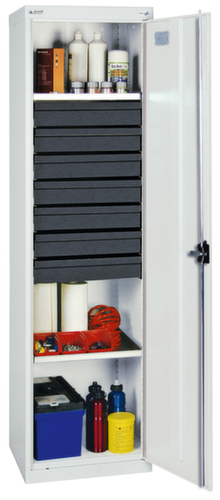 stumpf Hoher Werkzeugschrank Serie 3000 mit ausziehbaren Wannenböden + Schubladen, Breite 500 mm