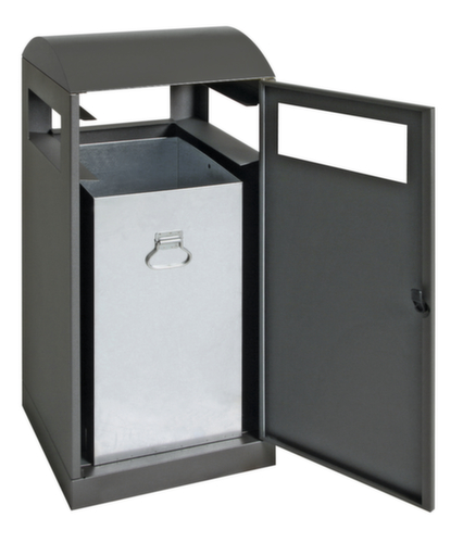 Abfallbehälter mit farbiger Haube, 90 l, RAL7016 Anthrazitgrau