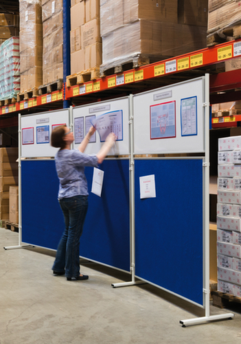 Franken Trennwand, Höhe x Breite 1500 x 1200 mm, Wand grau