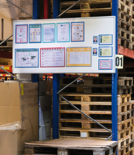 Whiteboard für Wandschienen-System, Höhe x Breite 900 x 1200 mm