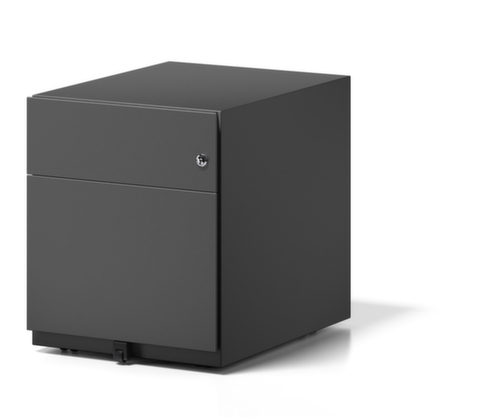 Bisley Rollcontainer Note mit HR-Auszug, 1 Schublade(n), schwarz/schwarz