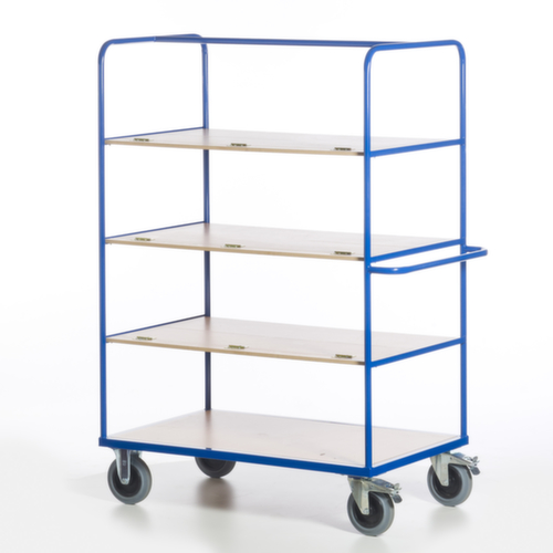 Rollcart Etagenwagen mit klappbaren Böden, Traglast 600 kg, 4 Etagen