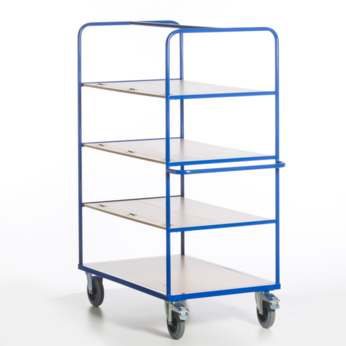 Rollcart Etagenwagen mit klappbaren Böden, Traglast 600 kg, 4 Etagen