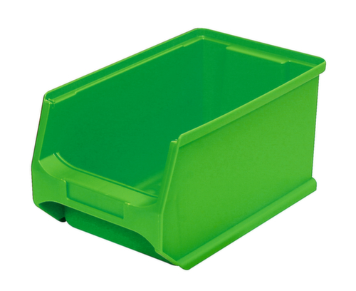 Sichtlagerkasten Grip mit Noppenboden, grün, Tiefe 235 mm, Polypropylen
